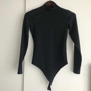 Abercrombie Mock Neck Black Bodysuit